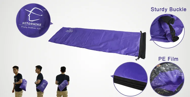 HOMFUL outdoor inflatable air filling beach lazy air sleeping bag/air sofa/lazy sofa