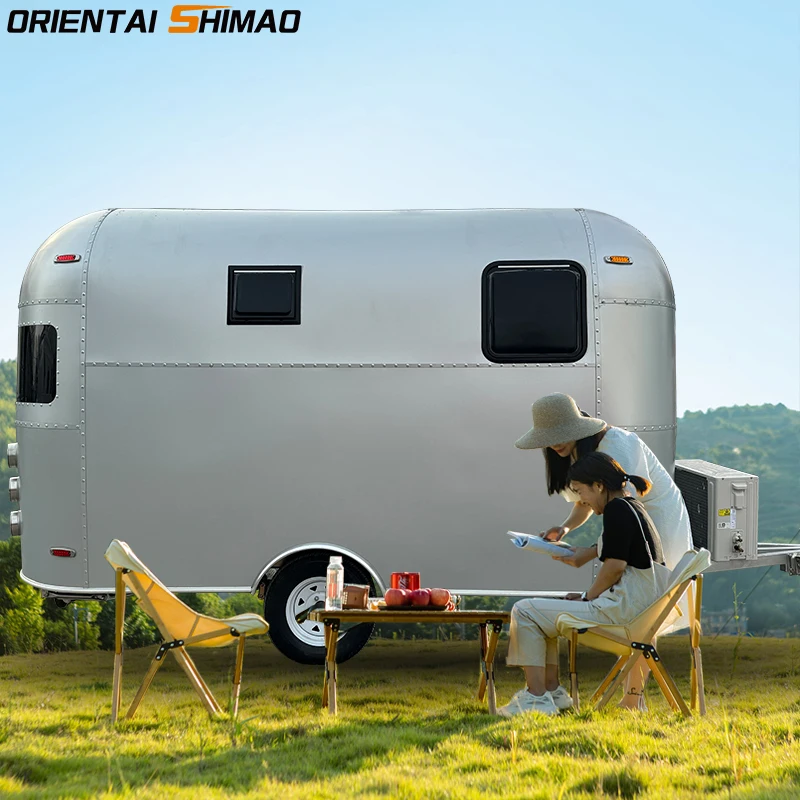 Oriental Shimao 4x4 offroad rv camping caravan mini stainless steel off road camper trailer travel trailer with roof top tent
