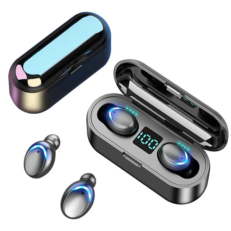  30% Off F9 аудиофоны мини 5 0 True Gps Наушники-вкладыши Tws беспроводные наушники Auriculares F9-5 игровая гарнитура стерео