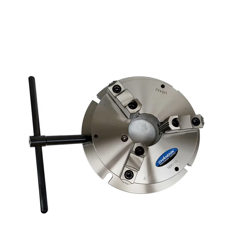 Taiwan CHANDOX Powerful Type Super Thin Chucks NBK-06/NBK-08/NBK-10/NBK-12 Precision Lathe Manual 3jaw Chuck