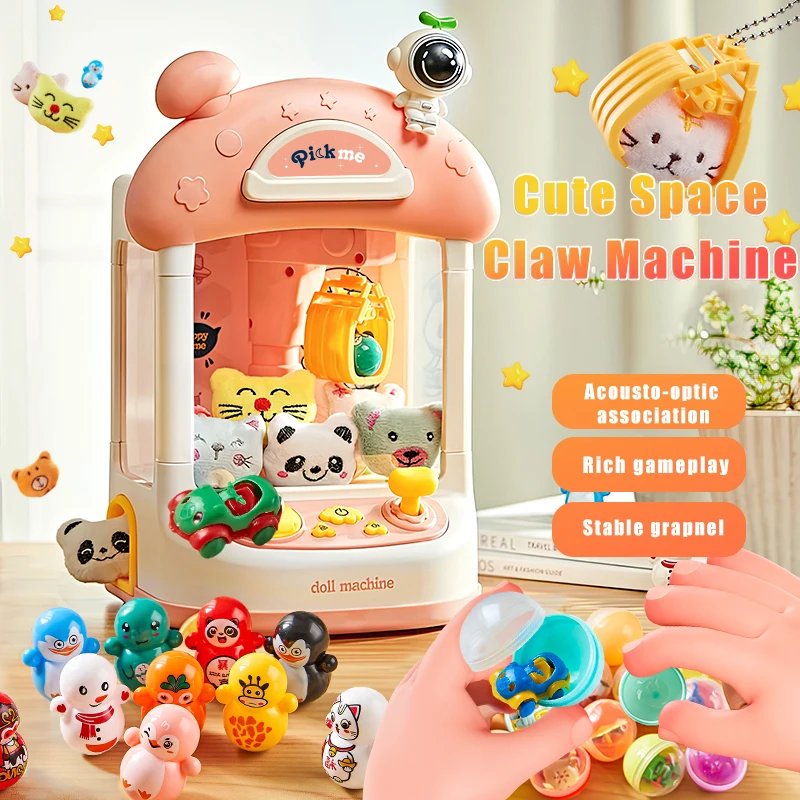 Mini Astronaut Doll Machine Toy for Kids Play Game Claw Catch Toy Machines Dolls Children Interactive Toys Christmas Gifts
