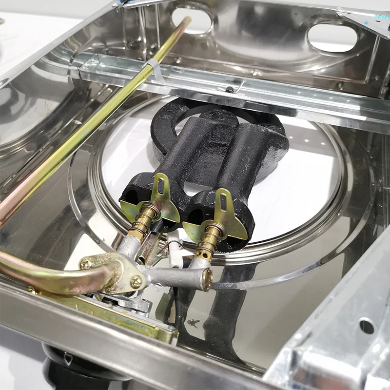 
New model automatic ignition stainless steel panel single cylinder big burner gas stove 