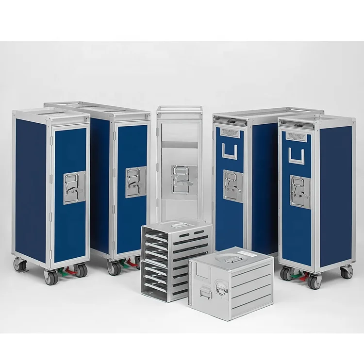 Mill Atlas Airline Aviation Aircraft Plane Catering Galley Meal Food Beverage Waste Garbage Service Half Full Size Trolley Cart