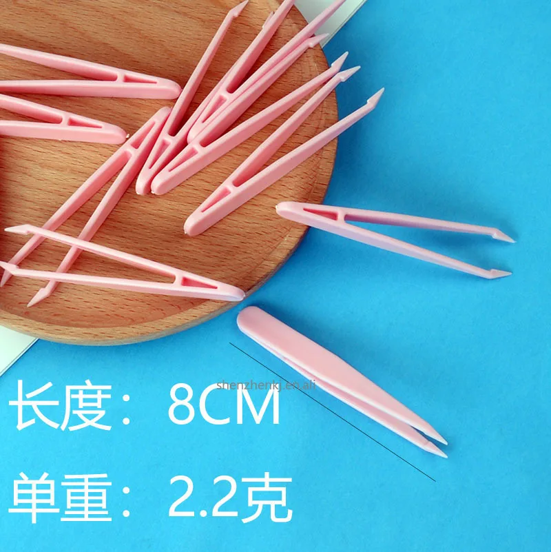 Plastic Tweezers Repair Small Disposable Tweezers Tools Tweezers Crafts Kids Toys Plastic Clips Multi Colors