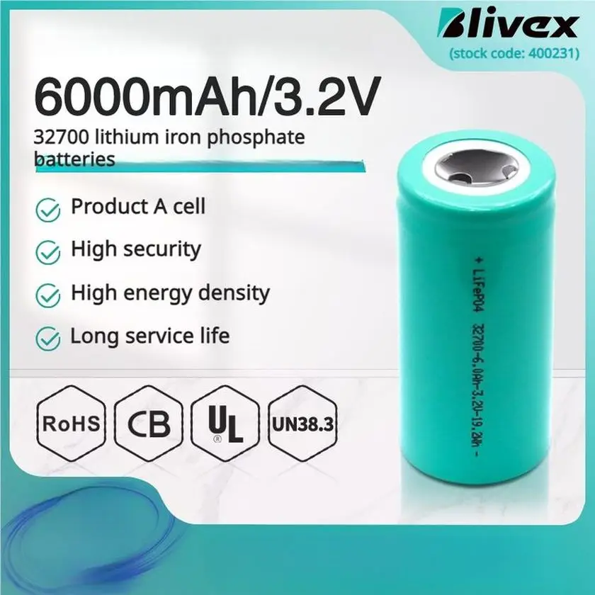 Blivex Competitive Price 32700 5800mah 3.2V Lifepo4 Long Cycle Life Lithium Battery Electronic Energy Storage Power Supply