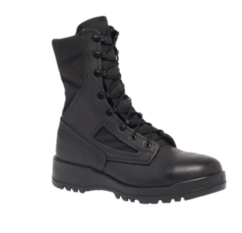 TSB21-5  stock promotion  BELLEVILLE  DMS black smooth leather combat boots