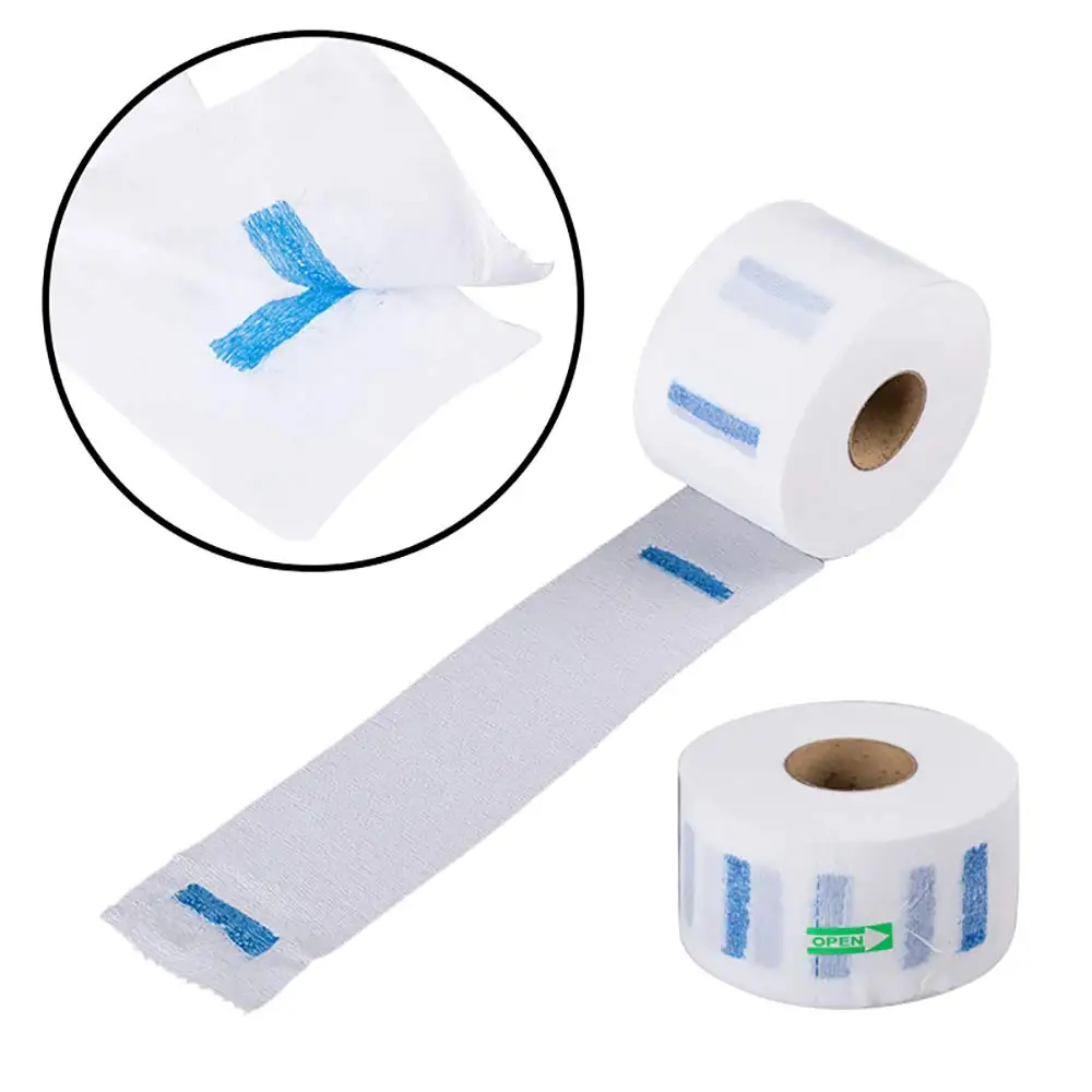 5 Rolls Disposable Neck Paper Strips Hairdressing Collar Stretchy Neck Covering Paper Towel for Salon