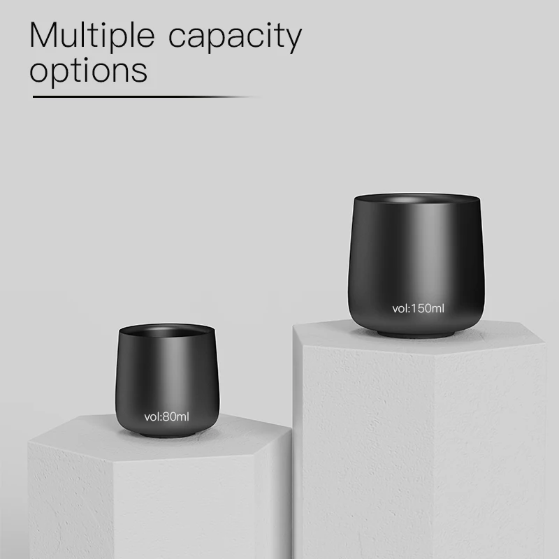 DHPO Double Wall Ceramic Coffee Cup Porcelain Espresso Cup without Handle Unique Ceramic Japanese Tea Cup