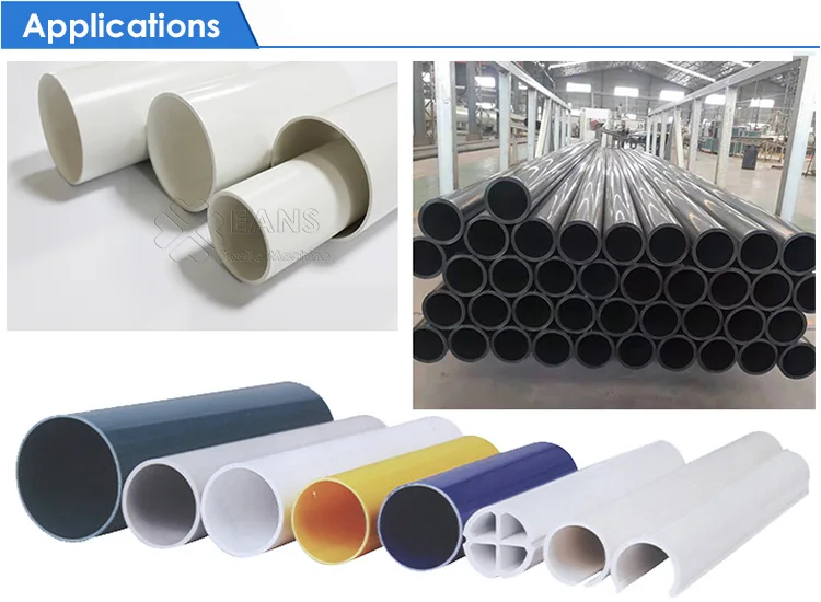 PVC Plastic Sewer Pipe Water Pipe Making Machine / Production Line