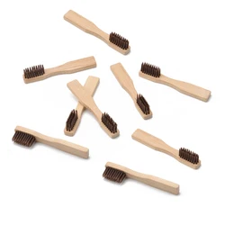 Tingsheng bamboo roundhandled toothbrush bamboo toothbrush custom logo