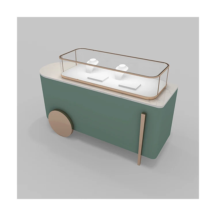 Manufacturer Direct Custom for Luxury Retail Metal Glass Jewelry Display Case Showcase Cabinet Design