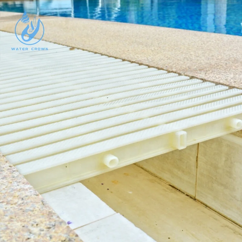 Durable 20mm 25mm 30mm 35mm Thickness Overflow Anti-slip Grilles Standard Plastic Gutter Swimming Pool Grid