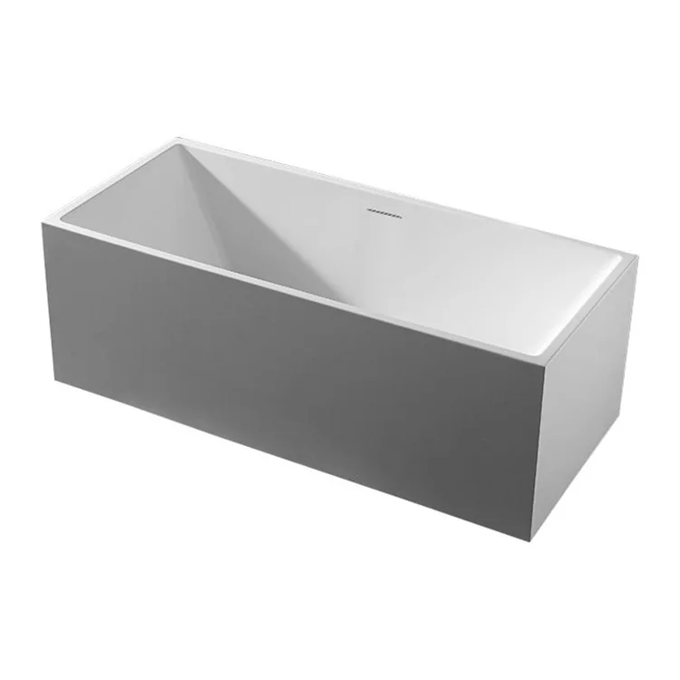KMRY Hotel Home Use Luxury Modern Pure White Rectangle Bathroom Freestanding Acrylic Shower Bathtub Bath Tub