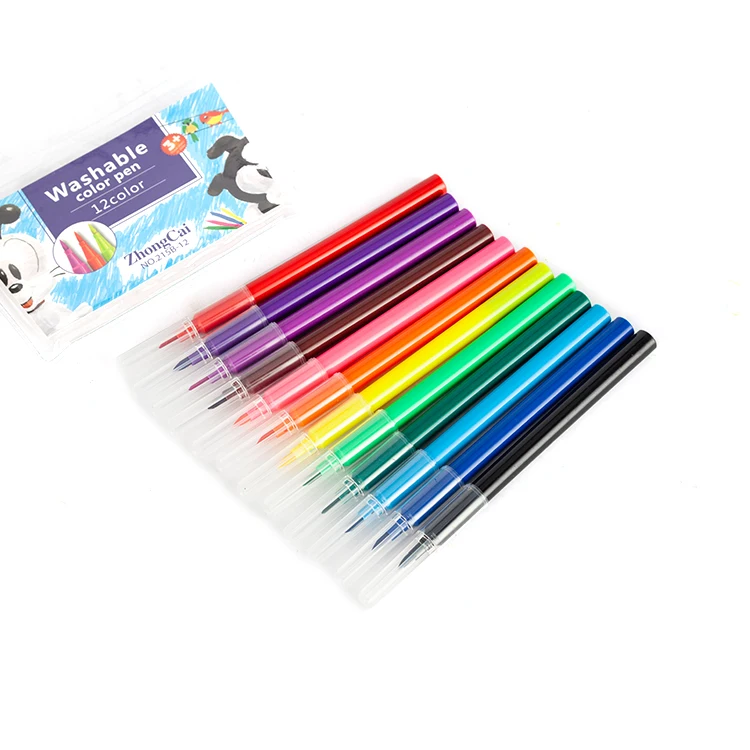 Оптовая продажа, школьные канцелярские товары, цветная моющаяся маркерная ручка из ткани