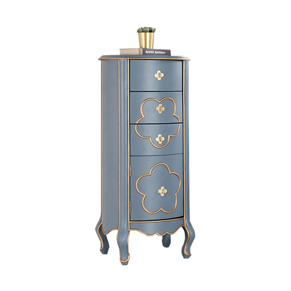 
Chic bedroom purple pink unique tall jewelry storage bed side cabinets with drawers 