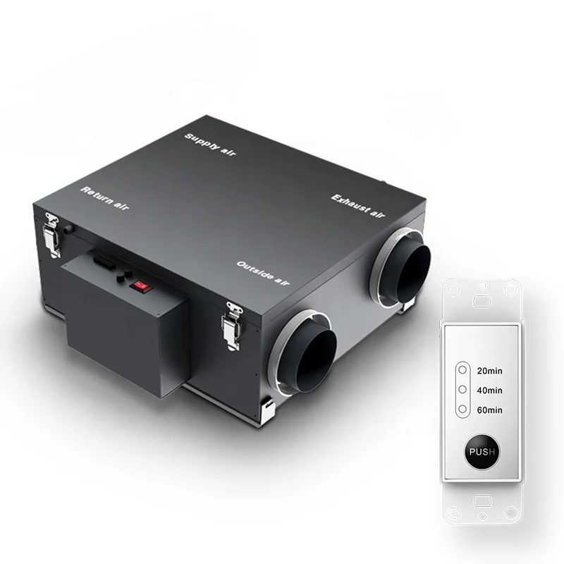 Low Noise Heat Recovery ERV HRV Unit Air Recovery System