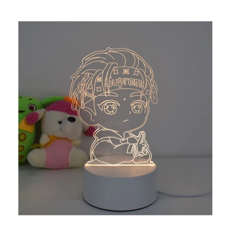 Customized design Creative High Transparent acrylic board 3d led night lamp