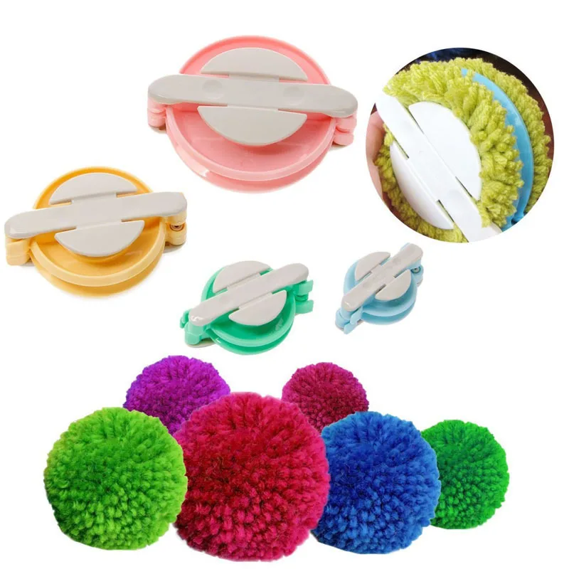 DIY PLASTIC ABS POM POM MAKER  KNIT LOOM FOR HAND KNITING KIT