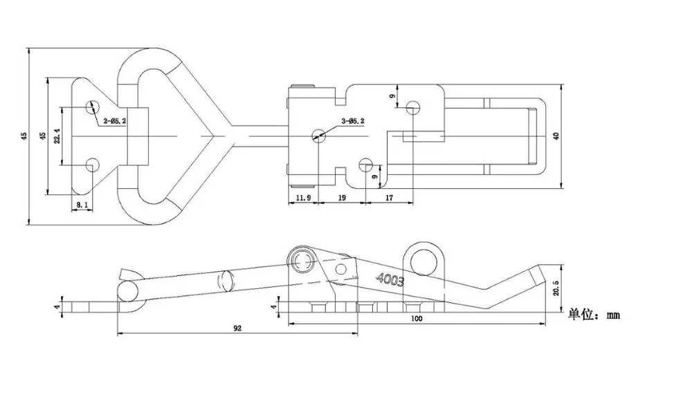 TOOLON Factory Directly Handle Clamp Hasp Toggle Latch 4003 Quick Released Press For Carpentry Hand Tool