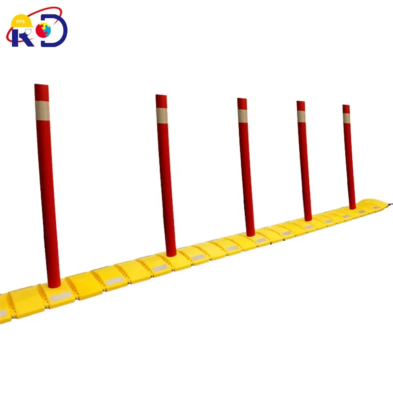 Lane Separator Set with Split Speed Bump Belt and Delineator Post