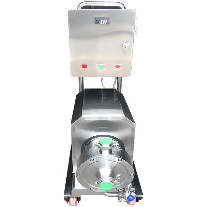 Pipeline High Shear Dispersing Emulsifier  Emulsifier pump with caster for face cream
