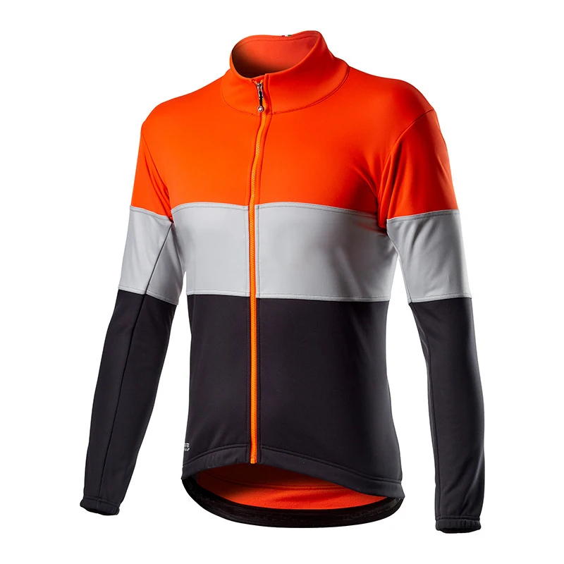 Оптовая продажа рубашки с длинным рукавом для горного велосипеда индивидуальные осенне-зимние теплые флисовые ветрозащитные мужские футболки длинными рукавами на заказ велоспорта