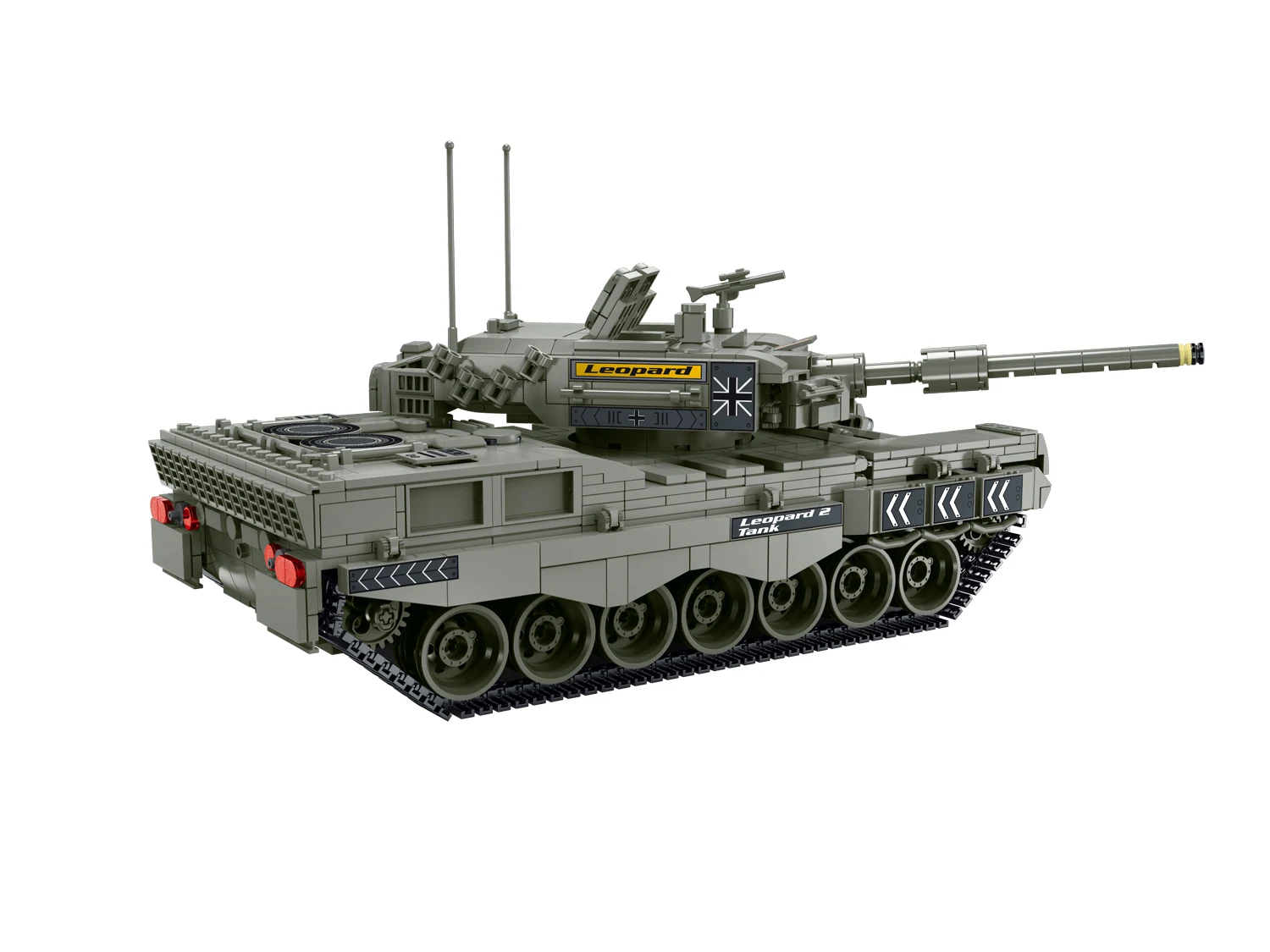 Mork 027001 Leopard 2 Military Tank Model DIY Assembled Bricks Model Armored tanks Building Blocks Toys for kids