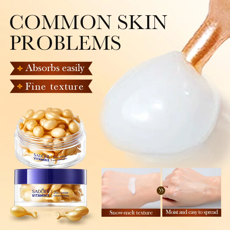 OEM SADOER Private Label Whitening Antioxidant Firming Hydrating Face Cream Evening Primrose Vitamin E Moisturizing Facial Cream