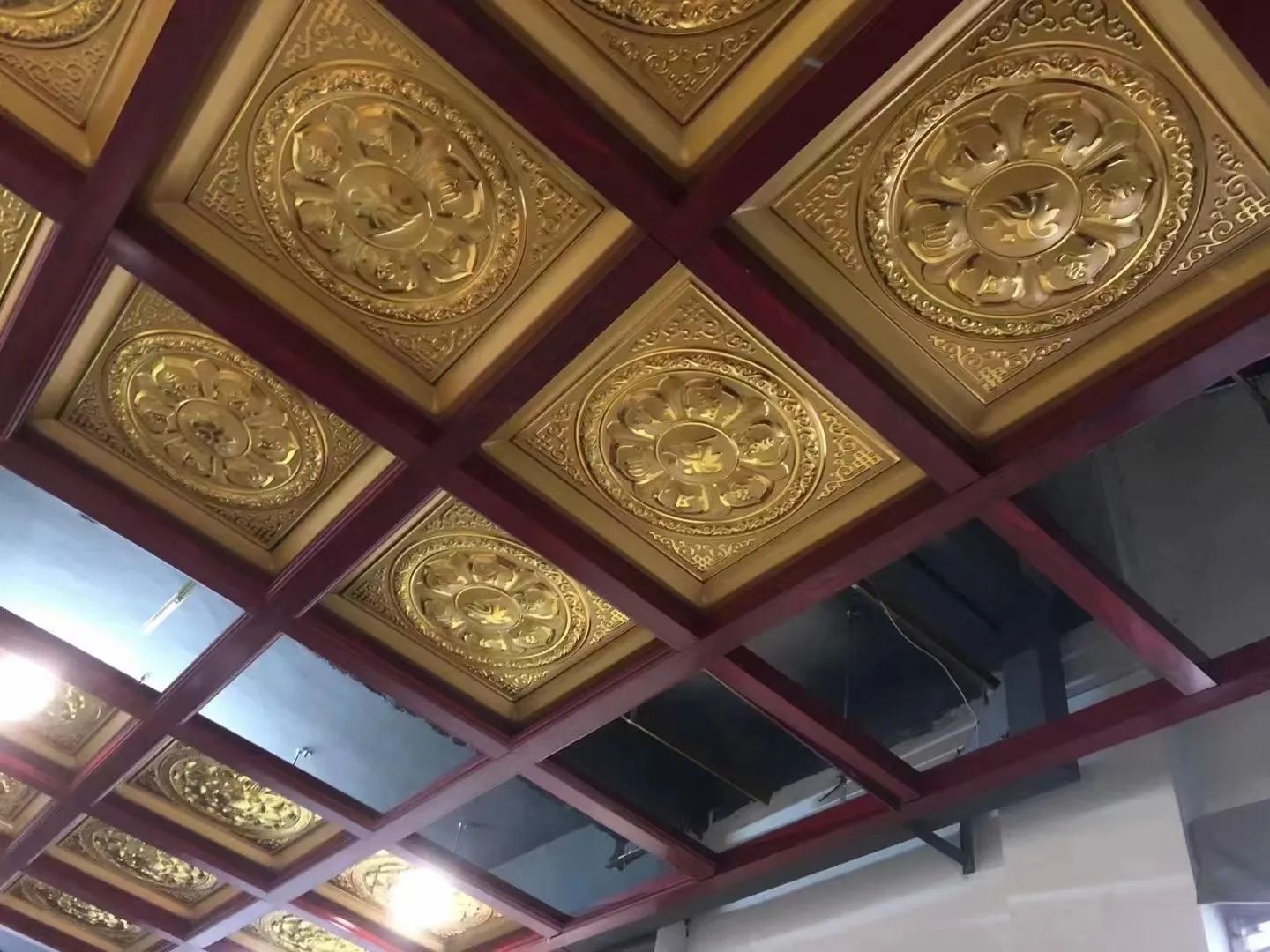3D Temple Clip in Ceiling Tile Metal Interior Temple Ceiling Panel