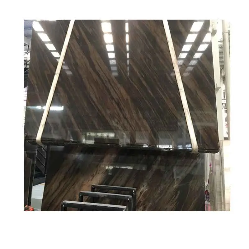 YDSTONE Cheap Price Fantasy Brown Marble Stone Slabs for Outside Floor Tiles