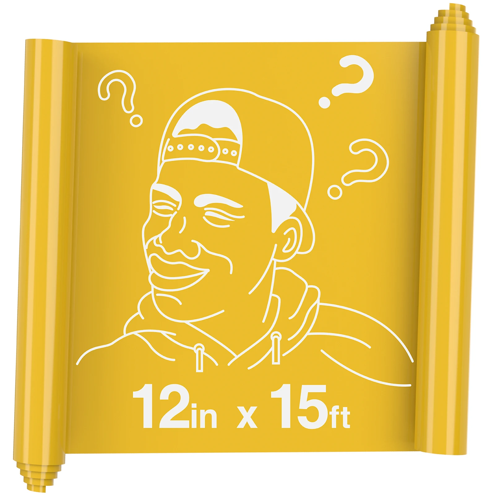 Nicapa Yellow PU HTV Vinyl  Rolls Heat Transfer Vinyl Sheets for T shirt Fabric