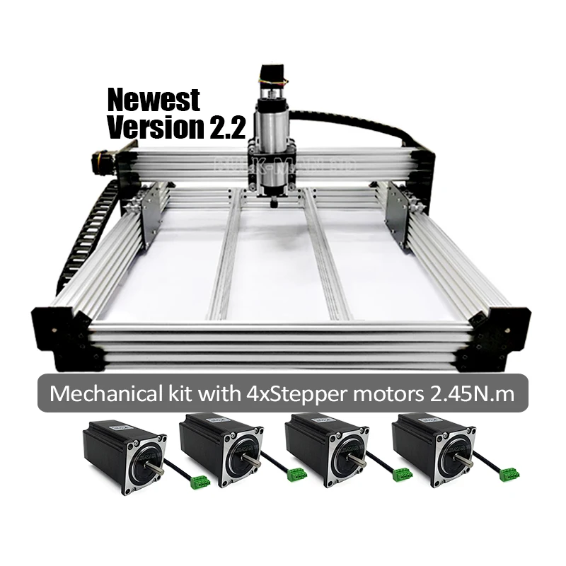 Newest V2.2 Workbee CNC Router Mechanical Kit with Tingle Tensioning 4 Axis wood router DIY woodworking tools mini cnc kit