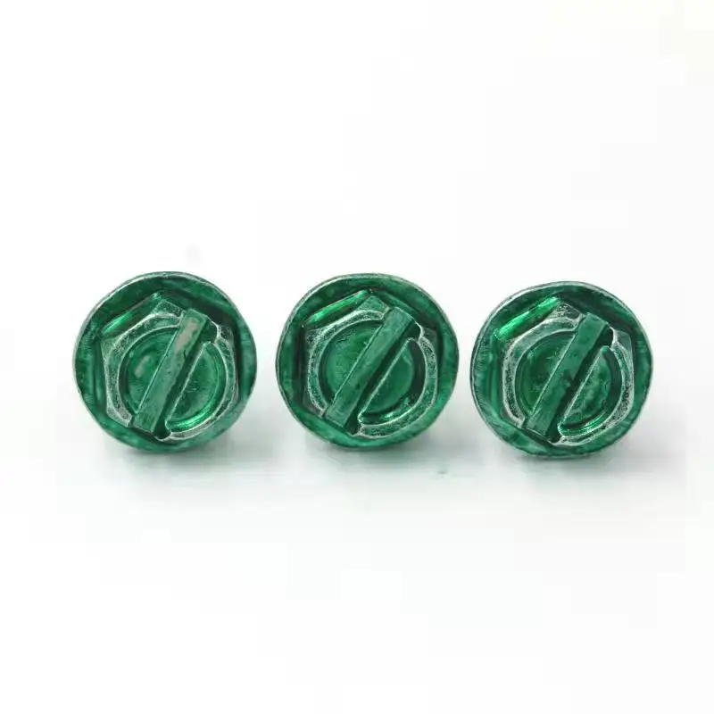 M4*5 M4*8 Grounding Screw Grounding Accessories Steel Green For Use With Fastening Ground Conductor
