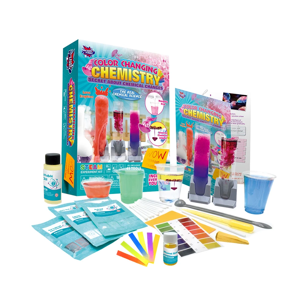 STEAM Color Changing Chemical Educational DIY Science Experiment Kit Chemistry & Engineering Toys for Kids Part Game