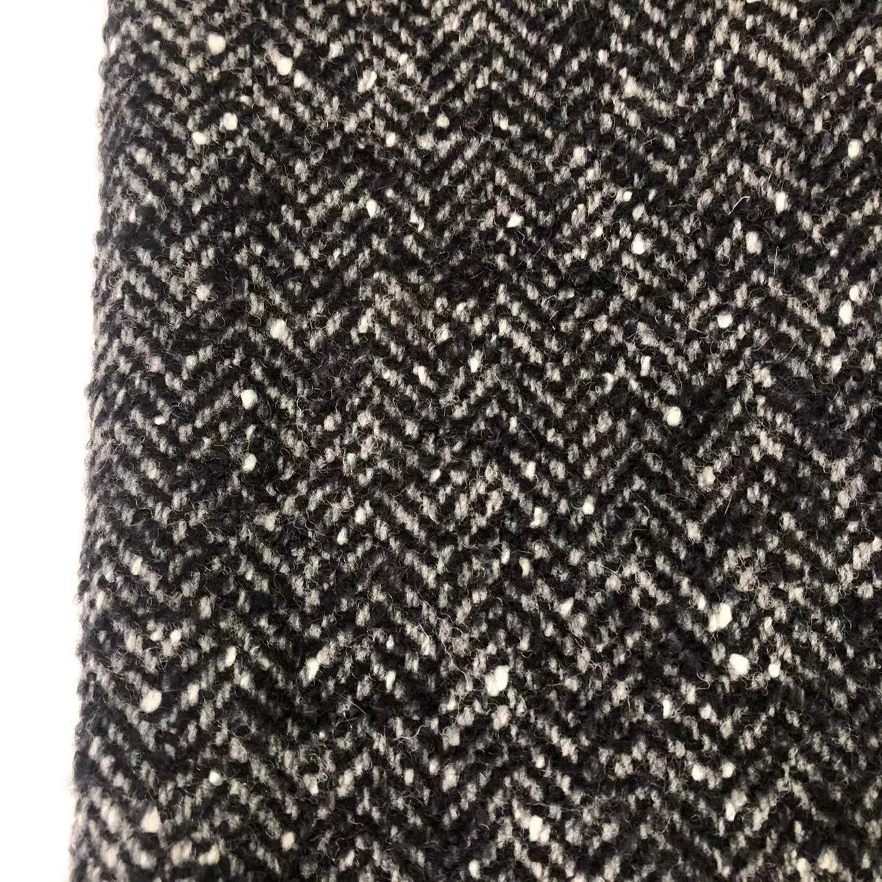 580g/m New Mixed-color Herringbone Check Coat Vintage 90Wool 3mohair 3alpaca 4Polyester Single-sided Wool Fabric Suit Jacket