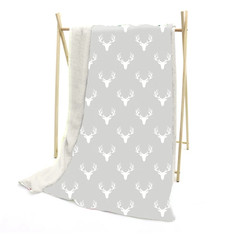 1 pc Custom Print 100% Polyester Kids Plush Comfort Flannel Sherpa Blanket