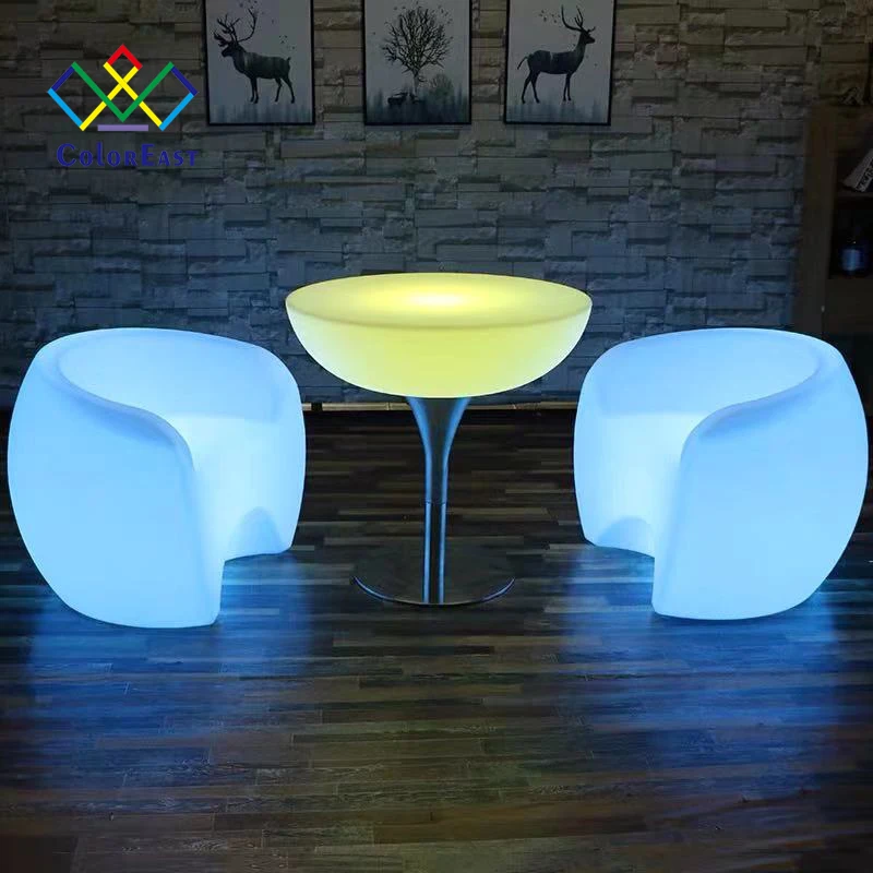 Modern Casual Style Table Set Luminous Dining And Chair CECT015 for Coffee