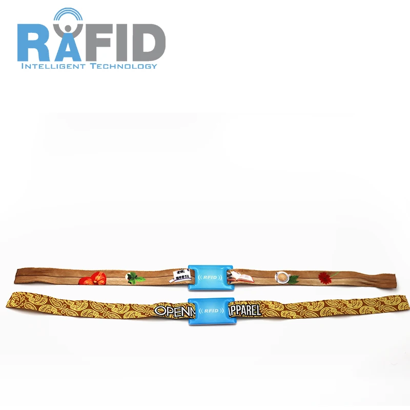RAFID Hot sell RFID Fabric Wristband TK4100 RFID Bracelet Custom 125Khz Disposable RFID Bracelet