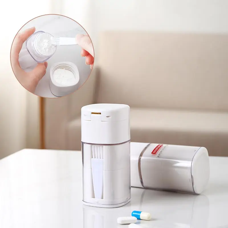 High Quality New Product Medication Pill Crusher 3 In 1 With Pill Case Tablet Cutter Crusher Storage Box