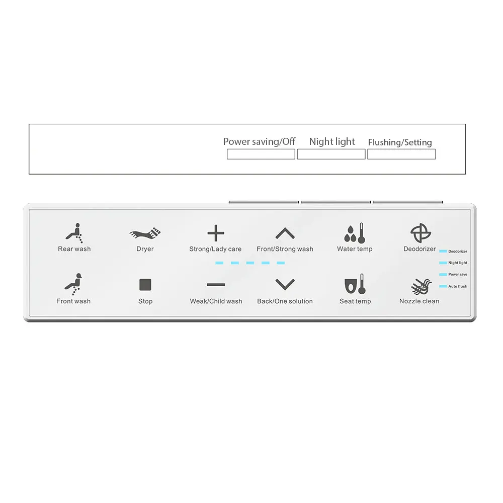 Toilet accessories waterproof rating IPX4 2.4G wireless remote control smart toilet