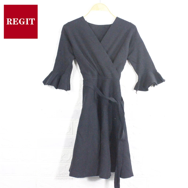 
Подгонянное удлиненное платье с длинными рукавами в Корейском стиле 