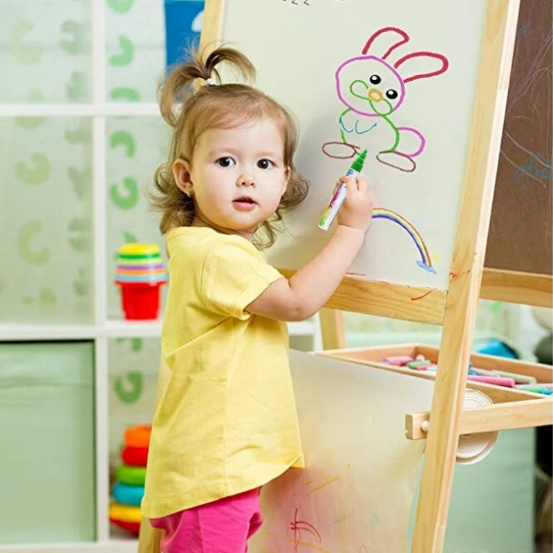 Рождественский подарок DIY флуоресцентные яркие цвета плавное письмо Жидкий Мел маркеры для детей рисование