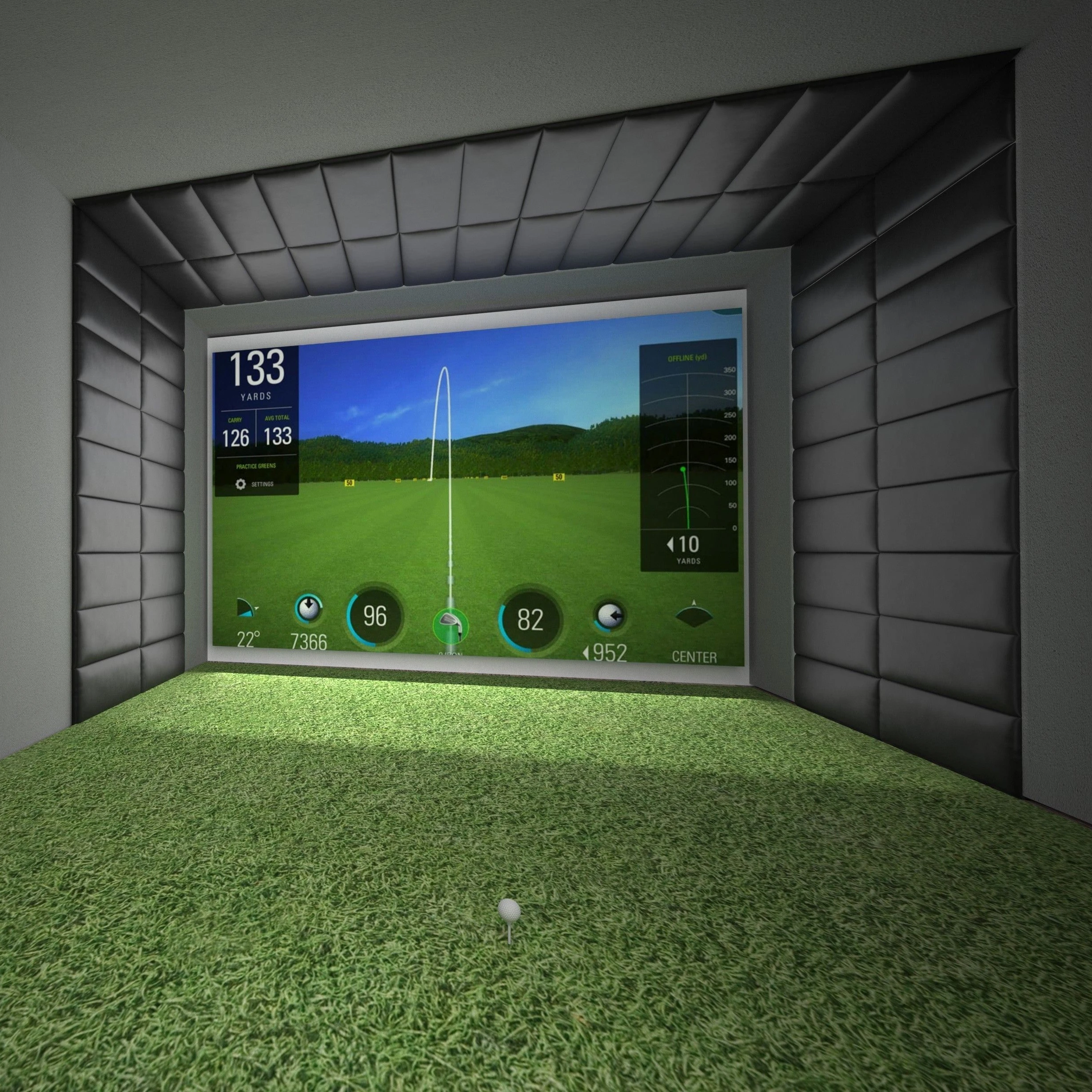 3D Art 3D Golf Simulator   Leather  Soft Wall Panel  Wall Covering Wall Tile