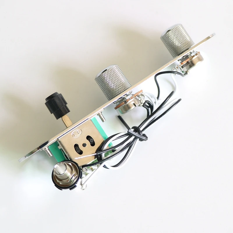 Donlis 34cm Prewired TL guitar control plate assembled with dome metal knobs and 3 way switch