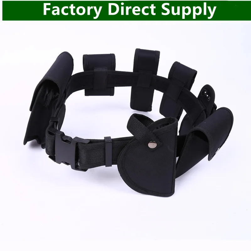 Factory Direct Supply 8 in 1 Detachable Pouches Holsters  Patrol Tactic Tactical Safety Guard Belt