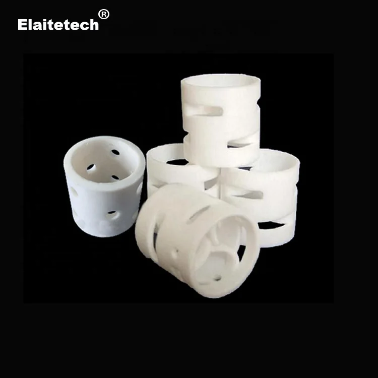 1 2 1.5 2 and 3' White Polytetrafluoroethylene PTFE plastic raschig ring & pall ring