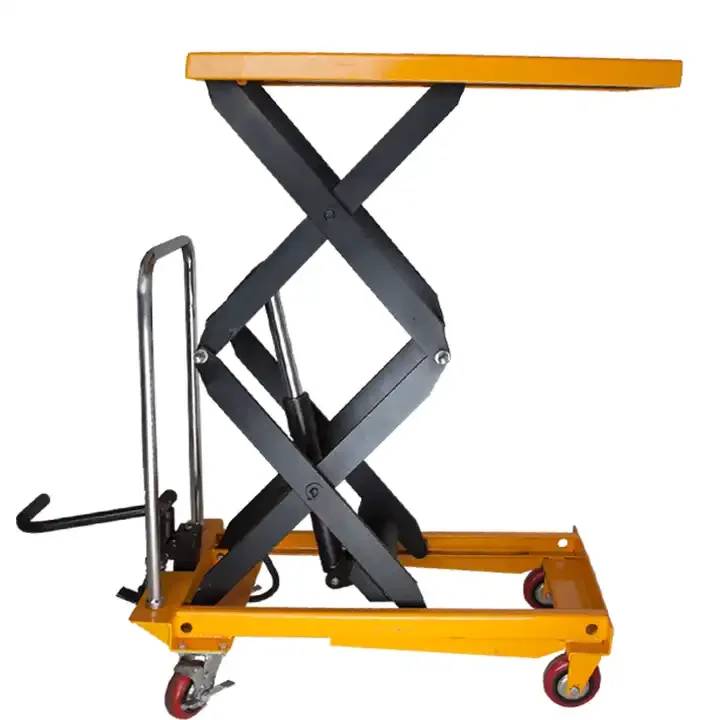 1000kg Scissor Lift Cart Hydraulic Manual Table Mobile Lift Platform