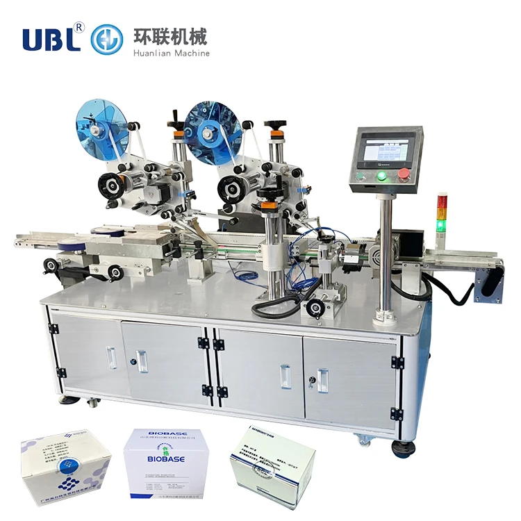 UBL Factory Labeling Machine Flat Surface for Top and Bottom Antigen Test Pack Carton Box Corner Labelling Machine