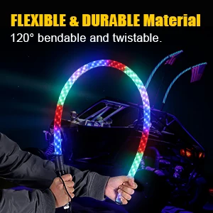 Светодиодные плетёные огни 4 фута дистанционное управление через приложение спиральный плетёный свет для внедорожников вездеходов мотовездеходов ТВ RZR светодиодная антенна танцевальный