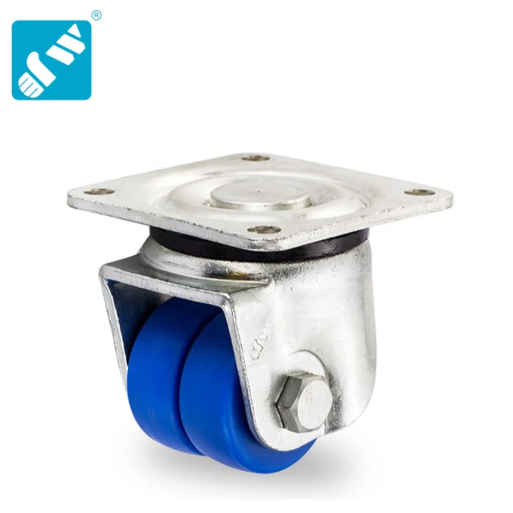 22 series Business machine use blue MC nylon double wheels caster